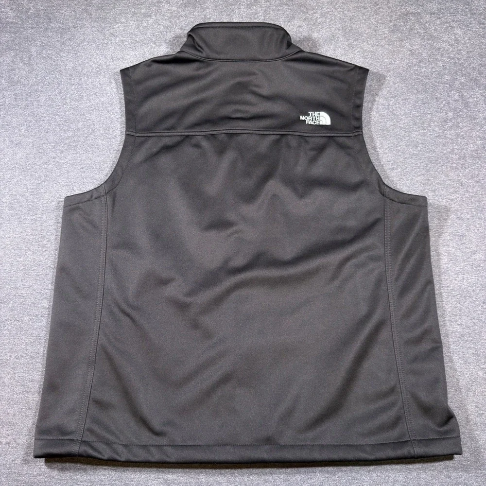 The North Face Windwall Vest Mens XL Black Logo Full Zip Softshell Golf Preppy